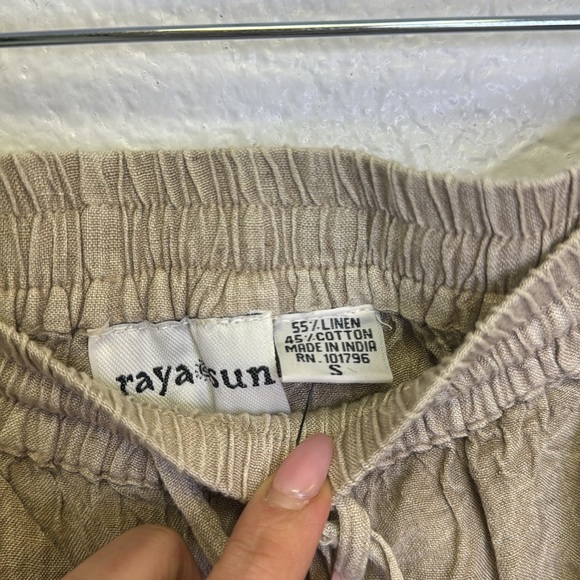 Raya Sun Tan High Waist Shorts with Lace Trim - Picture 5 of 10